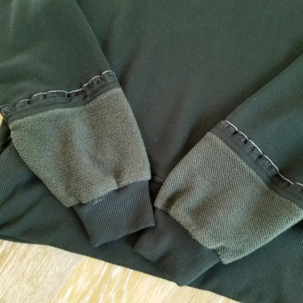 Splendid Black Long Sleeve Pullover Sweatshirt Ribbed Waistband Lounge Wear EUC - Picture 10 of 12